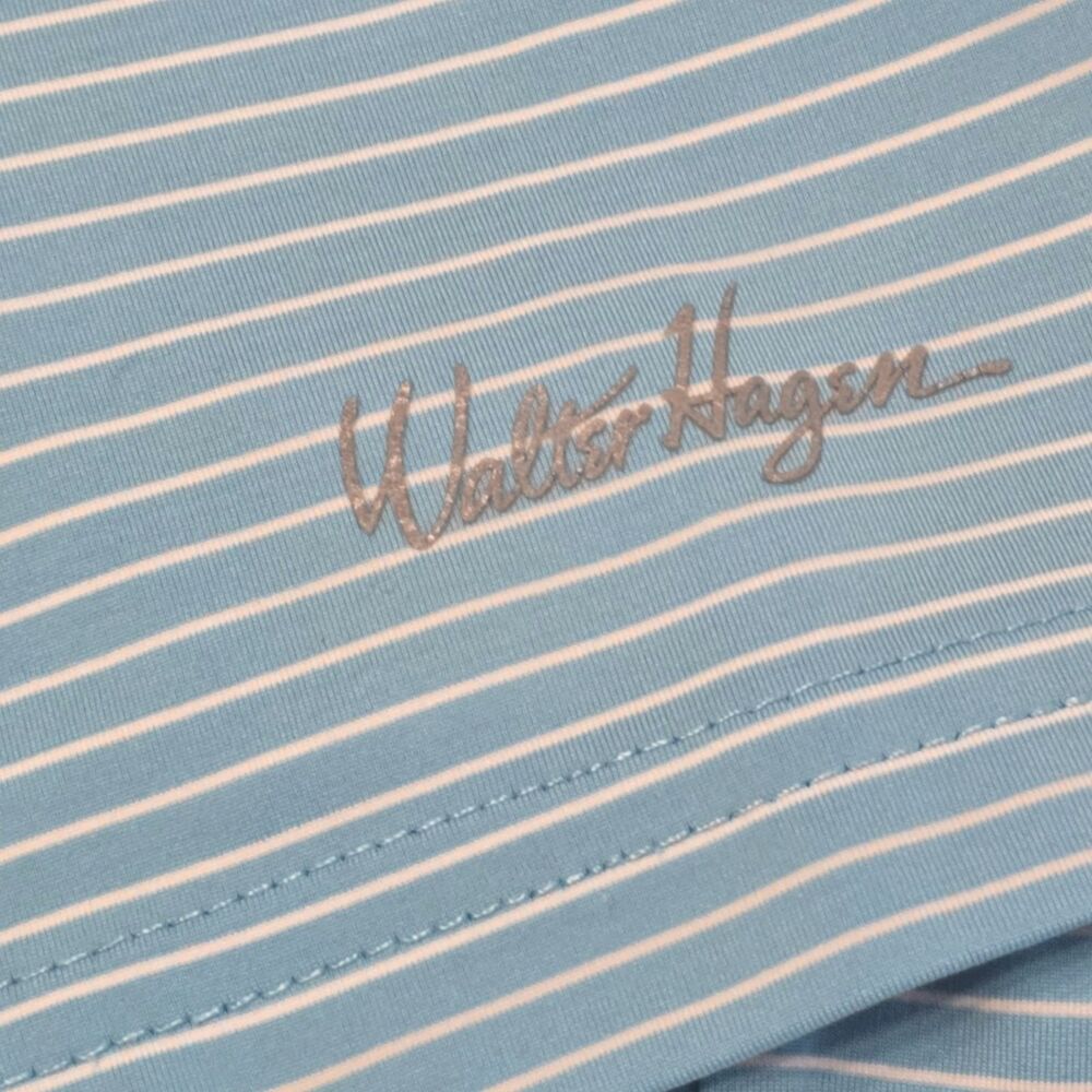 Walter Hagen Golf Polo Shirt Men’s L Turquoise White Stripe -‎ Wicking & Stretch - Picture 6 of 10